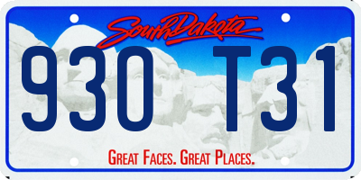 SD license plate 93OT31