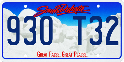 SD license plate 93OT32