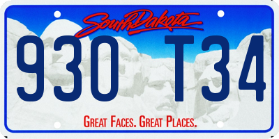 SD license plate 93OT34