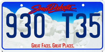 SD license plate 93OT35