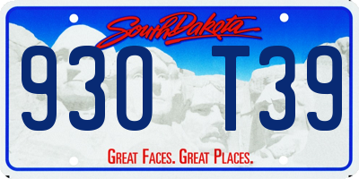 SD license plate 93OT39