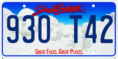 SD license plate 93OT42