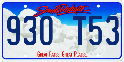 SD license plate 93OT53