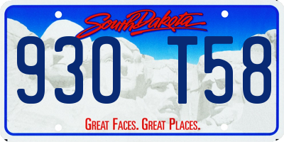 SD license plate 93OT58
