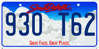SD license plate 93OT62