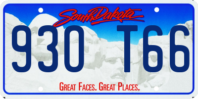 SD license plate 93OT66
