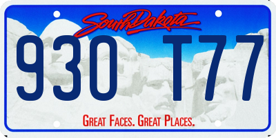 SD license plate 93OT77