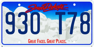 SD license plate 93OT78
