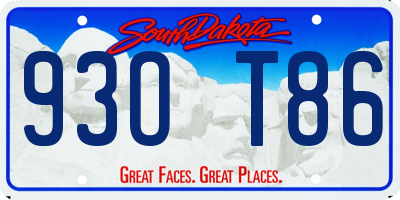 SD license plate 93OT86