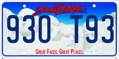 SD license plate 93OT93