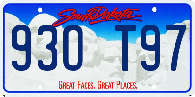 SD license plate 93OT97