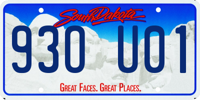 SD license plate 93OU01