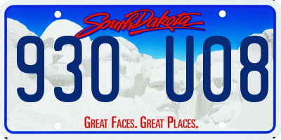 SD license plate 93OU08