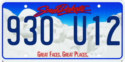 SD license plate 93OU12