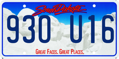 SD license plate 93OU16