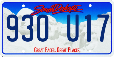 SD license plate 93OU17