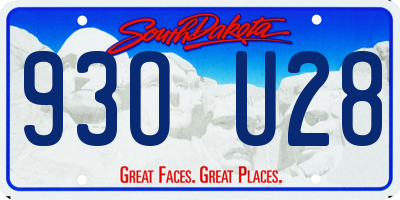 SD license plate 93OU28