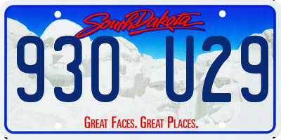 SD license plate 93OU29