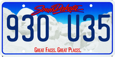 SD license plate 93OU35