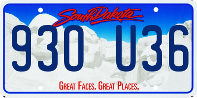 SD license plate 93OU36