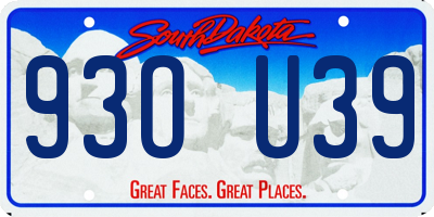SD license plate 93OU39