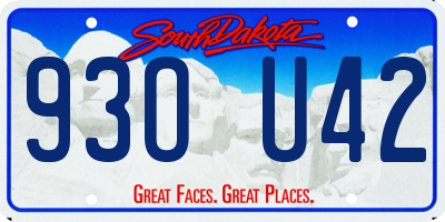 SD license plate 93OU42