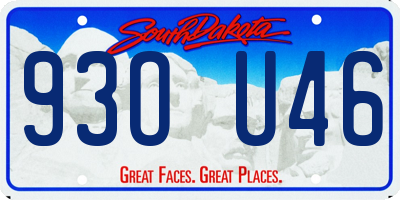 SD license plate 93OU46