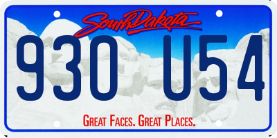 SD license plate 93OU54