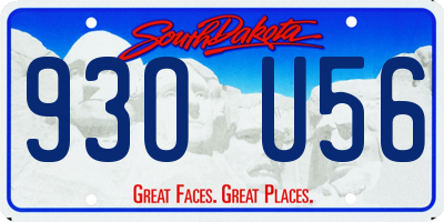 SD license plate 93OU56