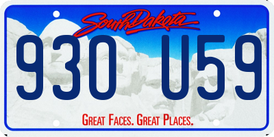 SD license plate 93OU59