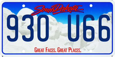 SD license plate 93OU66