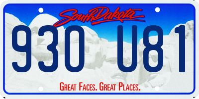 SD license plate 93OU81