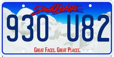 SD license plate 93OU82