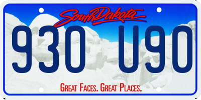 SD license plate 93OU90
