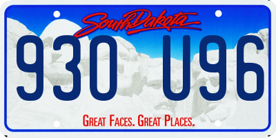 SD license plate 93OU96