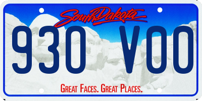 SD license plate 93OV00