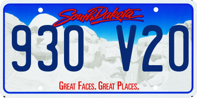 SD license plate 93OV20