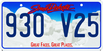 SD license plate 93OV25