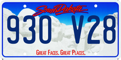 SD license plate 93OV28
