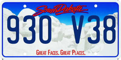 SD license plate 93OV38