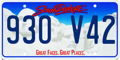 SD license plate 93OV42