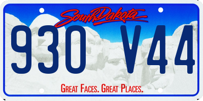SD license plate 93OV44