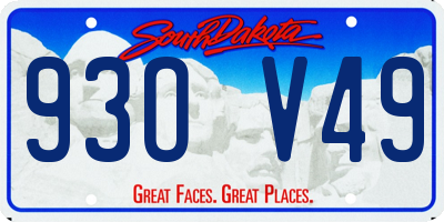 SD license plate 93OV49