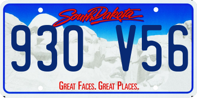 SD license plate 93OV56