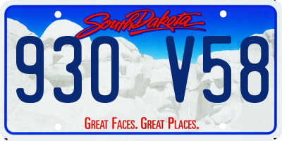 SD license plate 93OV58