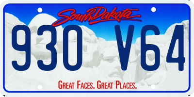 SD license plate 93OV64