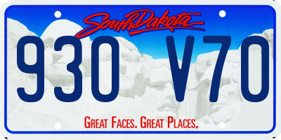 SD license plate 93OV70