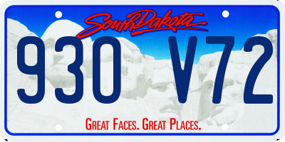 SD license plate 93OV72