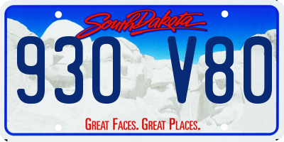 SD license plate 93OV80