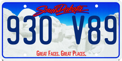 SD license plate 93OV89